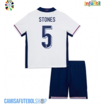 Camisa de time de futebol Inglaterra John Stones #5 Replicas 1º Equipamento Infantil Europeu 2024 Manga Curta (+ Calças curtas)